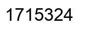 Number 1715324 black image