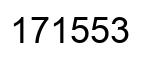 Number 171553 black image