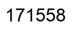 Number 171558 black image