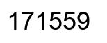 Number 171559 black image