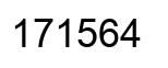 Number 171564 black image
