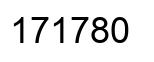 Number 171780 black image