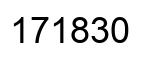 Number 171830 black image