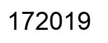 Number 172019 black image