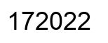 Number 172022 black image