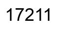 Number 17211 black image