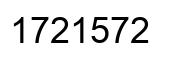 Number 1721572 black image