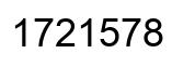Number 1721578 black image