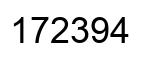 Number 172394 black image