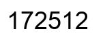 Number 172512 black image