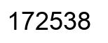 Number 172538 black image