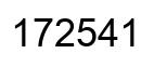 Number 172541 black image