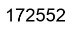 Number 172552 black image