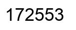 Number 172553 black image