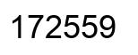 Number 172559 black image