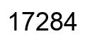 Number 17284 black image