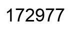 Number 172977 black image
