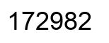 Number 172982 black image