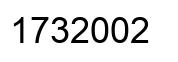 Number 1732002 black image