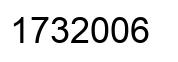 Number 1732006 black image