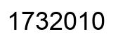 Number 1732010 black image