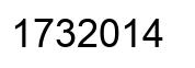 Number 1732014 black image