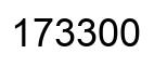 Number 173300 black image