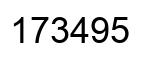 Number 173495 black image