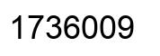 Number 1736009 black image
