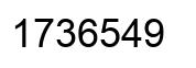 Number 1736549 black image