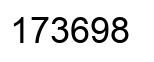Number 173698 black image