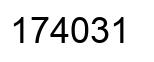 Number 174031 black image
