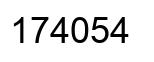 Number 174054 black image