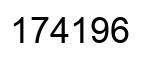 Number 174196 black image