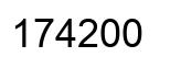 Number 174200 black image