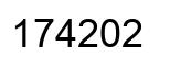 Number 174202 black image
