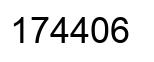 Number 174406 black image