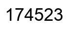 Number 174523 black image