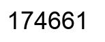 Number 174661 black image