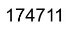 Number 174711 black image