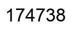 Número 174738 imagen negro