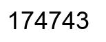 Number 174743 black image