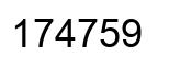 Number 174759 black image
