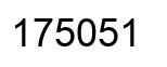 Number 175051 black image