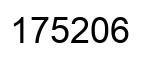 Number 175206 black image
