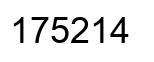 Number 175214 black image