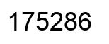 Number 175286 black image