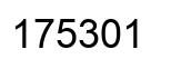 Number 175301 black image