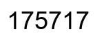 Number 175717 black image