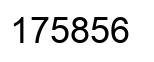 Number 175856 black image